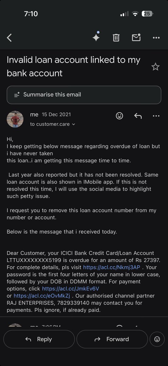 krvikash35's tweet photo. @ICICIBank_Care sharing 2021 email complaints https://t.co/zdU90dvUxg