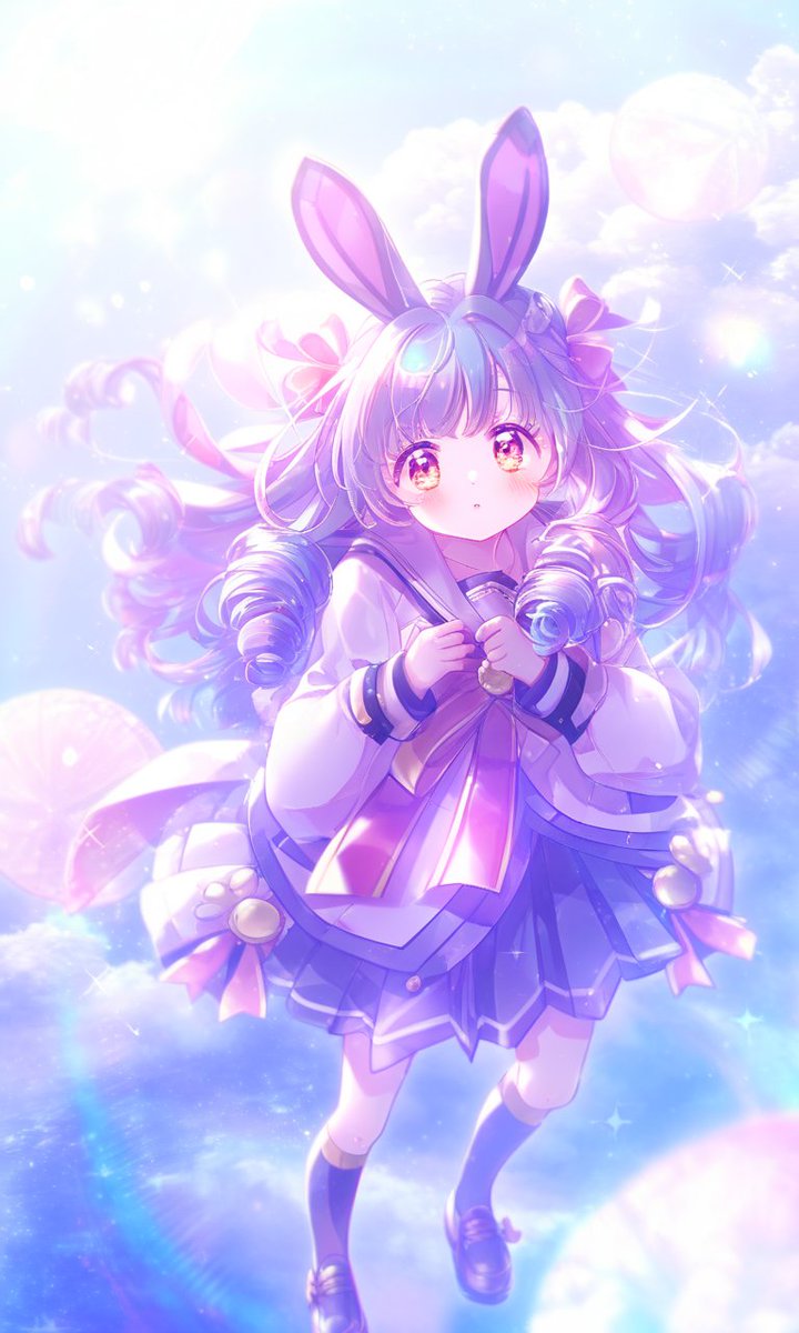 なんか紫でゆめかわ🥰 おやすみなさい! #AIart #AIイラスト︎