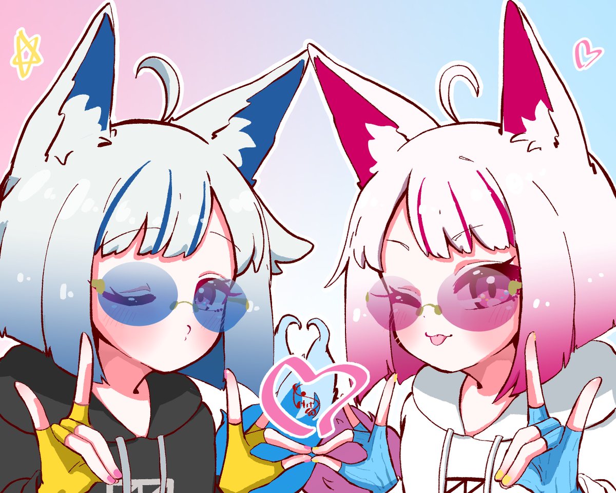 キスキツネ1周年と聞いて🦊🦊 