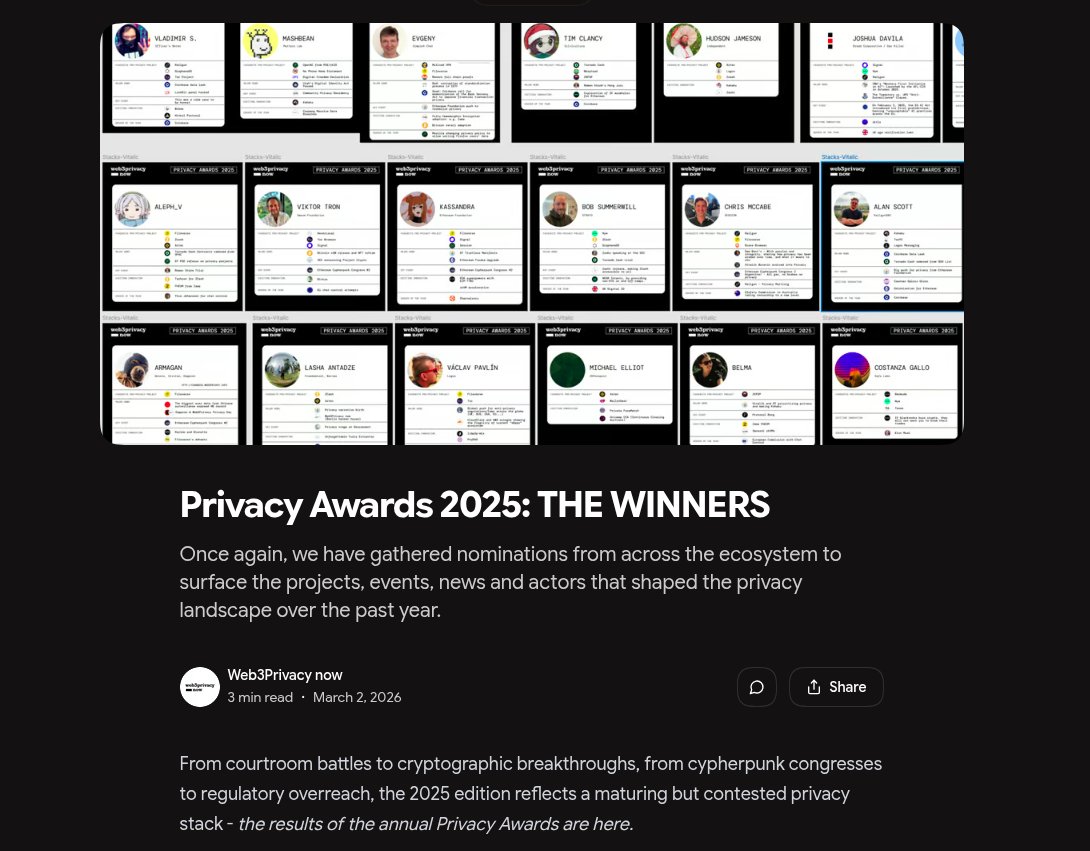 Web3Privacy Now tweet media