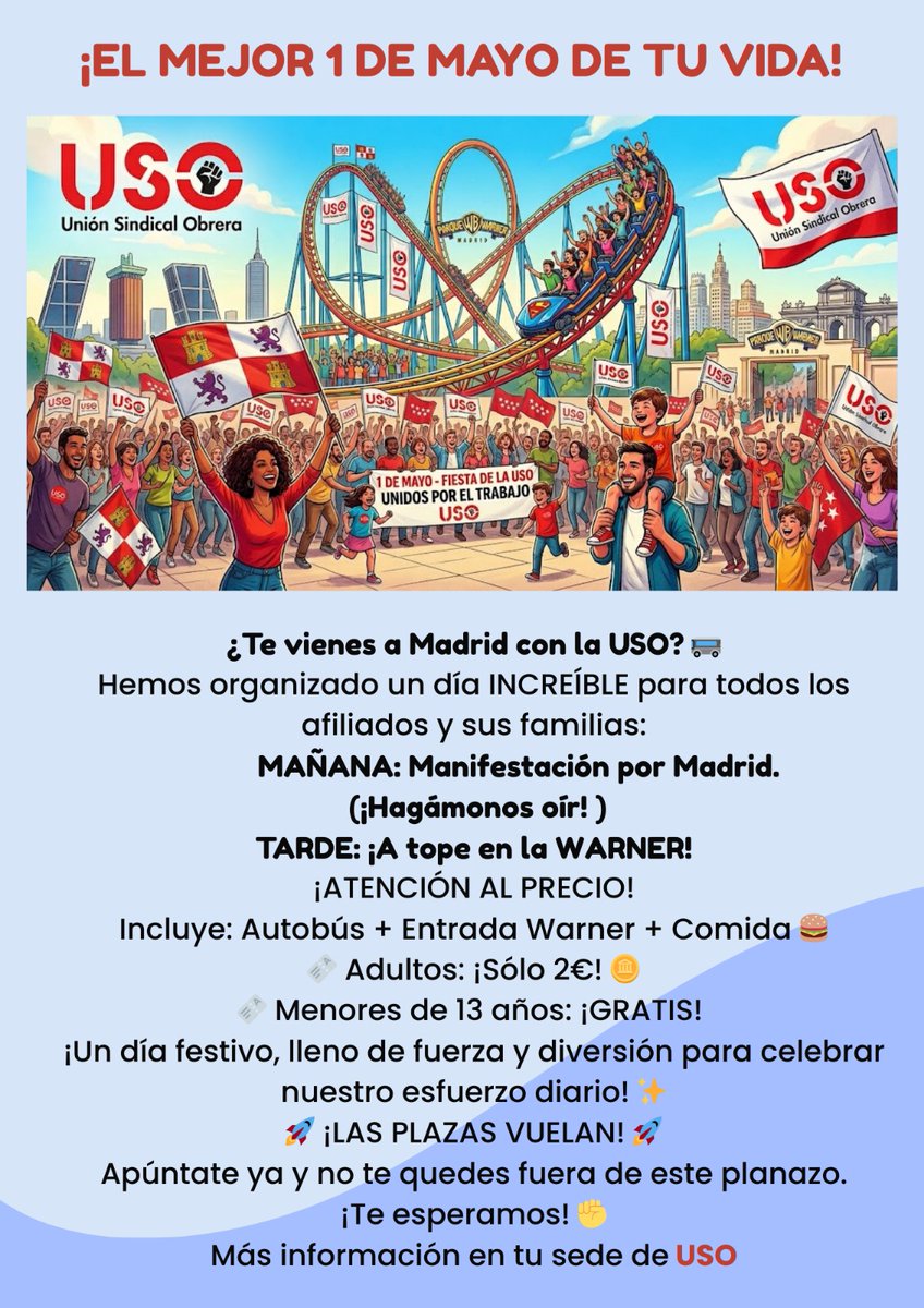 Ven al 1 de mayo a Madrid. 
Manifiestate y disfruta de tus compañer@s
No te lo puedes perder
#horaslectivas #concertada #profesores