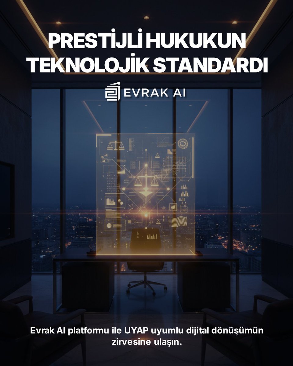 evrakaicom's tweet photo. Evrak AI, her belgeyi UDF işlemeye hazır ve hukuki sürece tam uyumlu şekilde sunar. Riskleri sıfırlayan ihtarname ve sözleşmelerle hukukun teknolojik standardını siz belirleyin. ⚖️

Prestij ve hız tek panelde: https://t.co/FCaVwokSkP

#EvrakAI #LawTech #Hukuk #DijitalDönüşüm https://t.co/PIgZJimHKm
