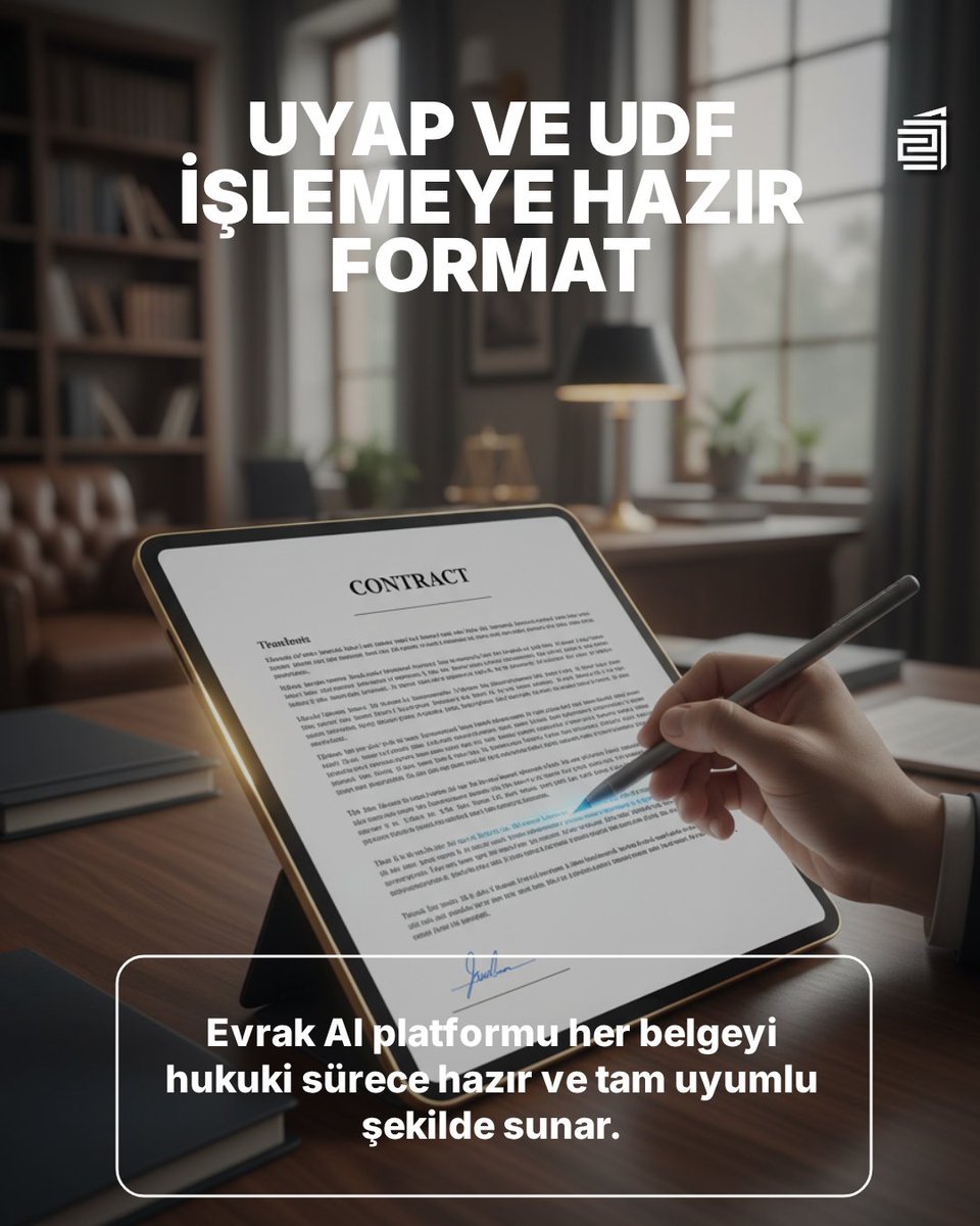 evrakaicom's tweet photo. Evrak AI, her belgeyi UDF işlemeye hazır ve hukuki sürece tam uyumlu şekilde sunar. Riskleri sıfırlayan ihtarname ve sözleşmelerle hukukun teknolojik standardını siz belirleyin. ⚖️

Prestij ve hız tek panelde: https://t.co/FCaVwokSkP

#EvrakAI #LawTech #Hukuk #DijitalDönüşüm https://t.co/PIgZJimHKm