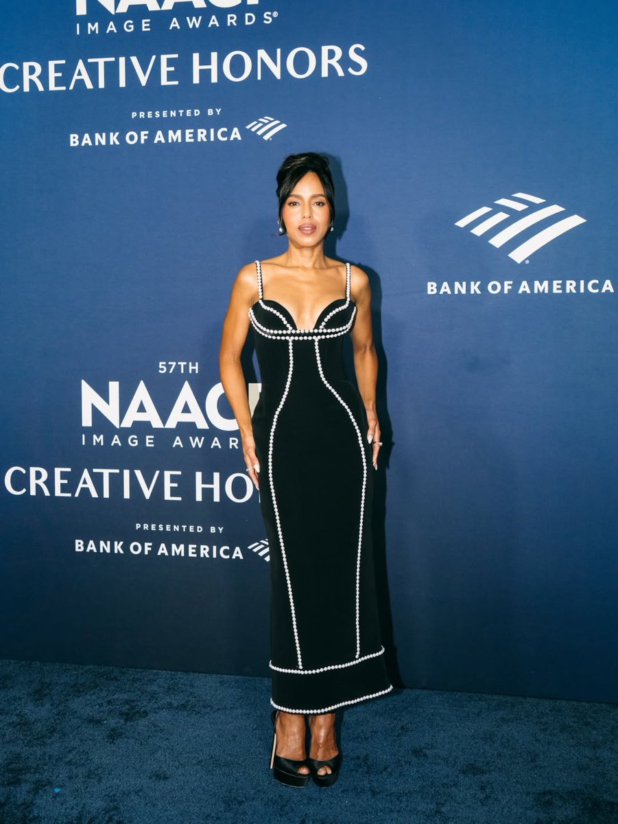 Kerry Washington wears Georges Hobeika FW26 ready-to-wear dress to the 57th  NAACP Image Awards Creative Honors. #GeorgesHobeika #KerryWashington  #NAACPImageAwards