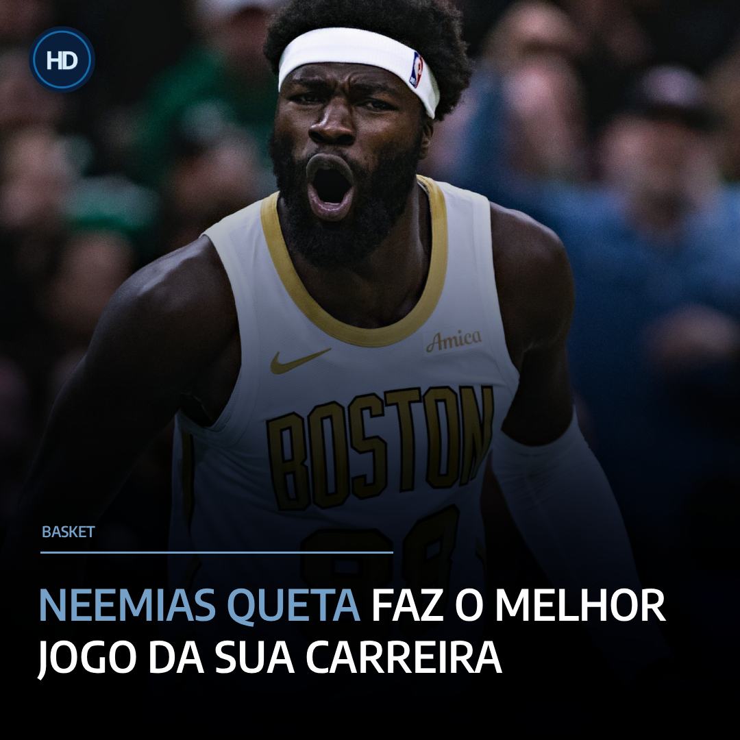 HDesporto's tweet photo. O gigante Neemias Queta continua a voar na NBA.  

O internacional português somou 27 pontos e 17 assistências numa noite onde foi considerado MVP da partida em jogo contra os 7eers.

No final os Celtics venceram por 114-98. https://t.co/u2x0ncZ51B