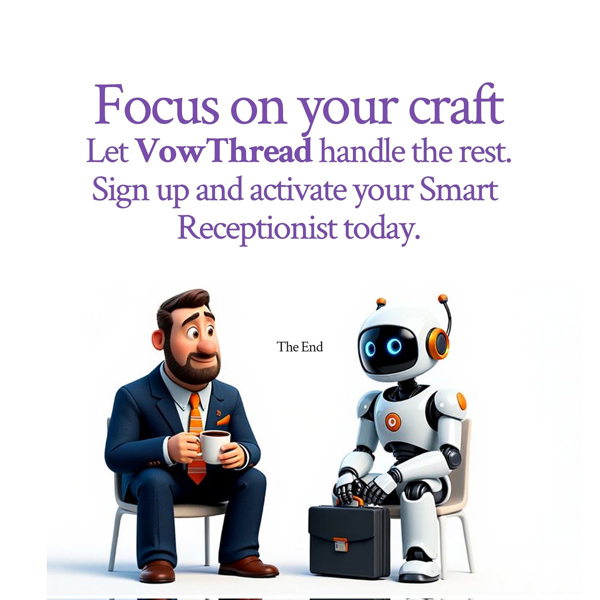 VowThread's tweet photo. With VowThread's Smart Receptionist you get:
Less missed messages.
More confirmed bookings.
Activate yours today.
#VowThread #EventVendors #WeddingPros #VendorGrowth #EventBusiness https://t.co/UOdWrfKjJz