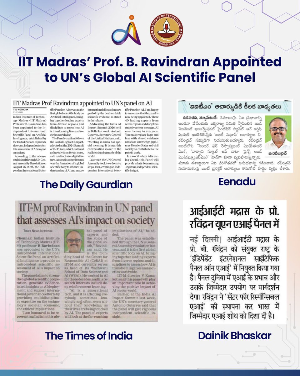 Wadhwani School of Data Science & AI (WSAI), IITM tweet media