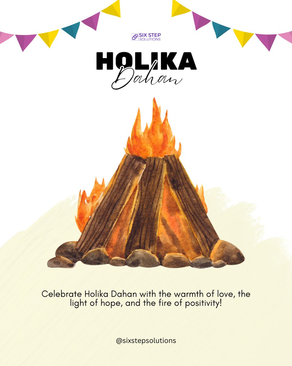 SStepsolutions's tweet photo. May this Holika Dahan burn away negativity and spark new beginnings filled with success and positivity. 🔥✨

#Holi #holikadahan2026 #sixstepsolutions https://t.co/3eVxadZHd3
