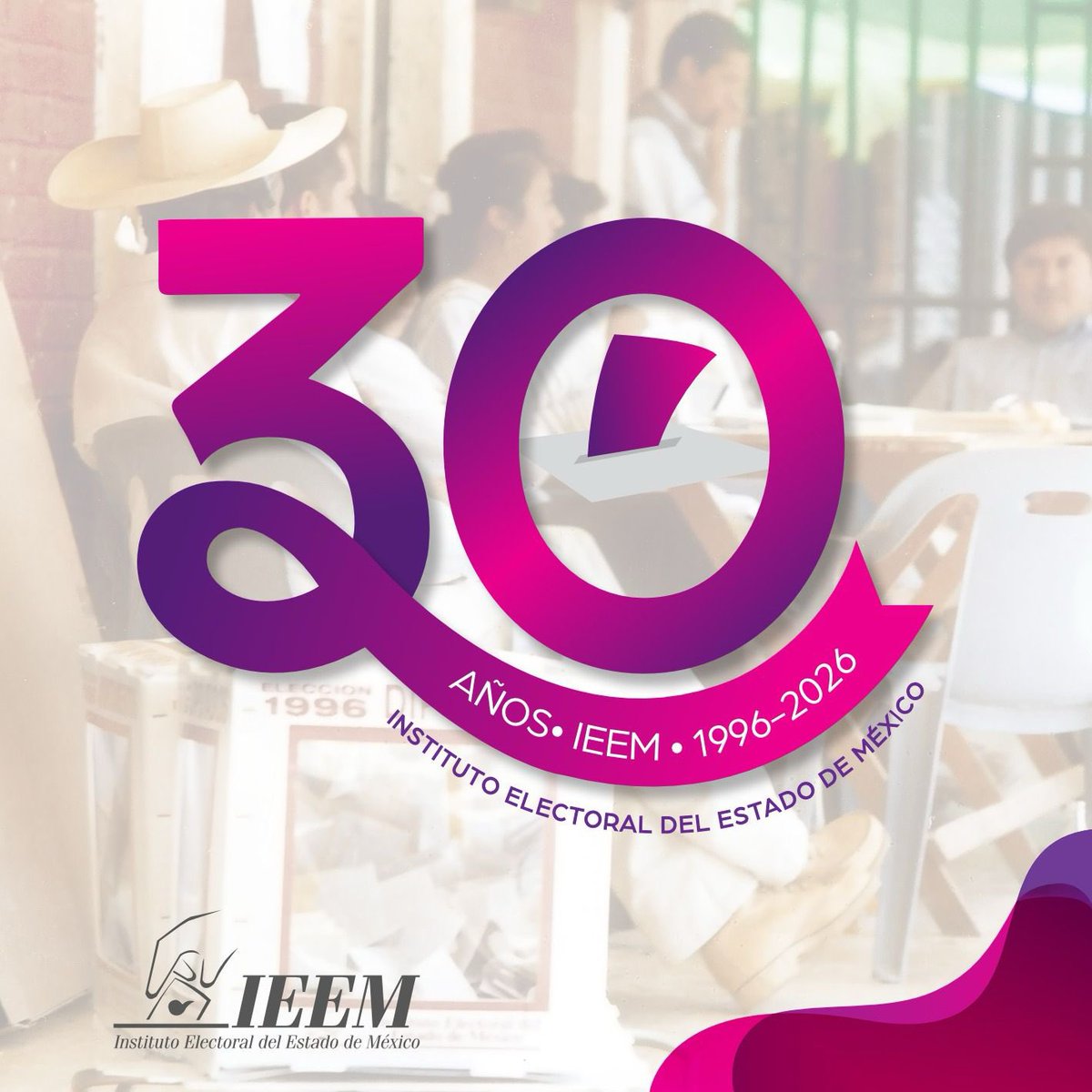 pulido_amalia's tweet photo. ¡El @IEEM_MX cumple 30 años! 🎉 Detrás de esta historia hay millones de voces, decisiones y participación de la ciudadanía que han dado vida a la democracia mexiquense. Son tres décadas cuidando tu voto y fortaleciendo la participación. https://t.co/t0MkZAucwO
