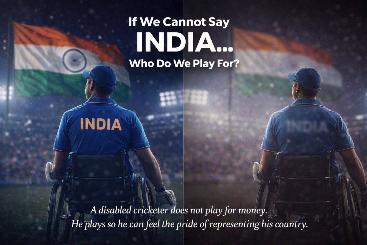 Somjeet_Singh07's tweet photo. A few days ago, the Ministry of Sports issued a letter to DCCI directing that the words “India” and “Indian” must not be used, stating that DCCI is not a recognized National Sports Federation.
I write this not in anger, but in pain.
In December 2021, at the BCCI AGM in Kolkata, “Differently Abled Cricket supported by BCCI” was clearly recorded in the official minutes. At that time, no such objection was raised. From 2021–22 to 2024–25, DCCI and its sister bodies  Blind Cricket, Deaf Cricket, Wheelchair Cricket, PD Cricket, and Mixed Disability Cricket  continued conducting national and international events.
When DCCI won the Champions Trophy, the Hon’ble Sports Minister himself invited the officials and players to the Ministry and congratulated them.
If the use of “India” is incorrect today, was it correct yesterday?
If recognition is questioned today, why was it celebrated before?
These are not accusations. These are questions from the heart of a cricketer.
The reality is this: differently able cricket in India survives not because of funding, not because of structured support, but because of passion. Players fund their own travel. State bodies run tournaments through small local sponsorships. Sometimes we manage one international event a year. Sometimes one national event in two years.
There has been no structured financial backing from the Ministry. There has been no direct operational support from BCCI in formats like wheelchair cricket, despite references to being “supported.”
The Hon’ble Supreme Court has clearly observed that disability cricket should function within BCCI under a dedicated committee. For years, we have been requesting the same.
If tomorrow only BCCI holds National Sports Federation recognition, then who represents disabled cricketers?
Where do blind cricketers go?
Where do wheelchair Cricketers go?
Where do deaf and PD cricketers go?
And another painful question:
Why was the notice sent only to DCCI? Across the country, many organizations raise funds in the name of disability cricket. Have all been examined equally?
A disabled cricketer does not play for money.
He plays for dignity.
He plays to feel equal.
He plays so that one day his family can say with pride  “He represented India.”
If the word “India” is taken away, what do we tell our players?
That they represent no nation?
I humbly request Hon’ble Prime Minister Shri Narendra Modi ji  you have transformed the lives of para-athletes in this country. Today, disability cricketers stand at a similar crossroads. We seek structure, accountability, and rightful inclusion under BCCI  not conflict, not division.
This is not about one organization.
This is about thousands of differently abled Cricketers whose only wealth is courage.
Please let this message reach those who can ensure that no disabled cricketer ever feels invisible in his own country.

Somjeet Singh
Captain Indian Wheelchair Cricket Team 
#DisabilityCricket #Inclusion #EqualRights #SupportDivyangCricketers #IndianCricket 
@abhishereporter @ani_digital @AnkanKar @BCCI @BoriaMajumdar @CricSubhayan @DrSanjivGoenka @ians_india @imRaviKChauhan @JayShah @JM_Scindia @BBCHindi @BBC @PTI_News @kushansarkar @kashyapvipul @VibhuBhola @vikrantgupta73 @sardesairajdeep @narendramodi @PMOIndia @mansukhmandviya @IndiaSports @sqnldrabhai @blind_cricket @ShyamSharmaAd @tehseenp @JaikyYadav16 @toi_gauravG @RubikaLiyaquat @AnjumLiyaquat @saintkishore @Nitin_sachin @harbhajan_singh 
@ABPNews @Indian_Analyzer @ARanganathan72 @ianuragthakur @ManojTiwariMP @myogiadityanath @GautamGambhir @wcia_official @dcciofficial