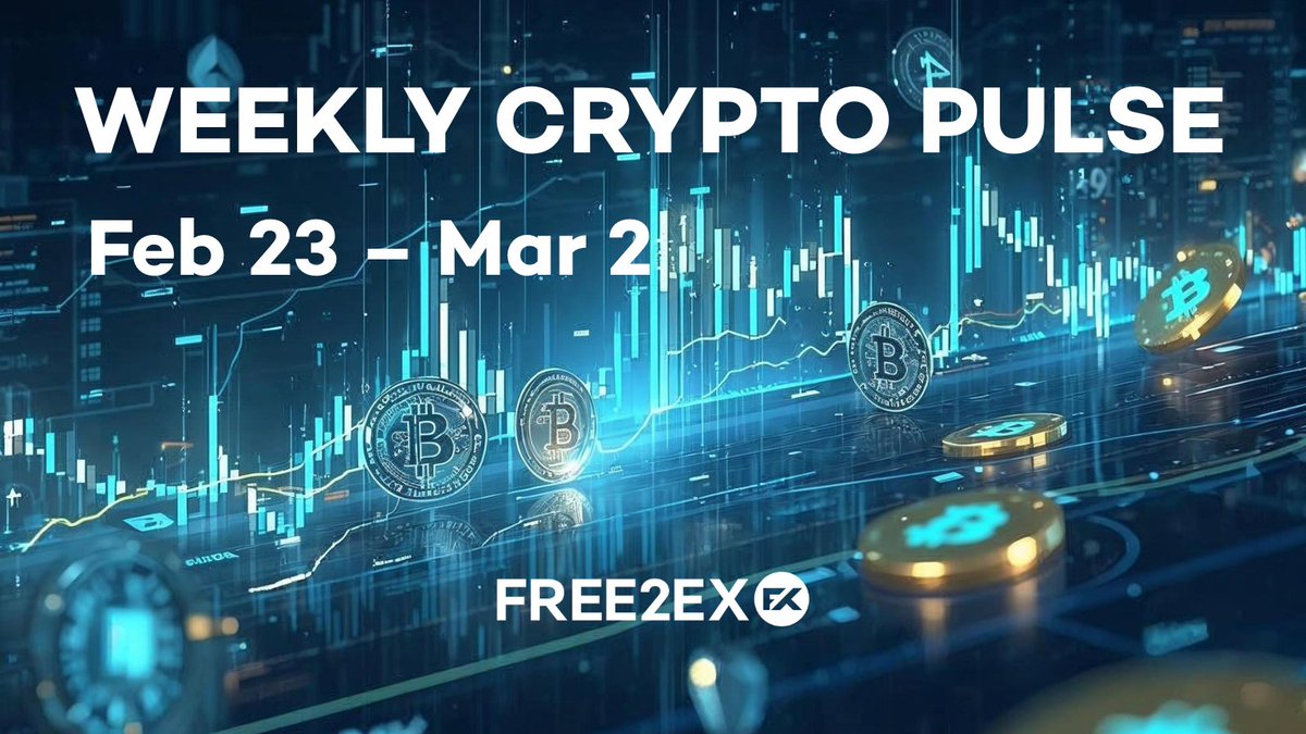 free2ex's tweet photo. 📊 Market Outlook for Feb 23 – Mar 2, 2026: Geopolitics Set the Overall Tone.
🪙 Crypto saw slight growth despite geopolitics.
🔺BTC: $64,049 → $66,374 (+3.6%)
🔺ETH: $1,852 → $1,949 (+5.3%)
🔺SOL: $79 → $83 (+6%)

Full news at https://t.co/XrOyVFbvCW https://t.co/c5yAEzd8hi