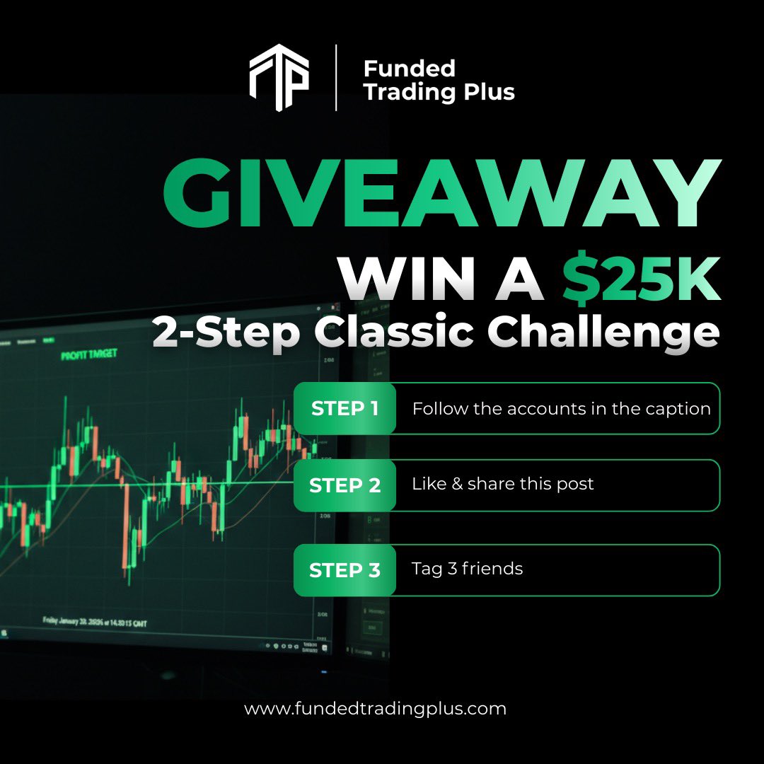 🚨GIVEAWAY OF $25,000 Classic Lite Account!

🟩 Follow 
<a href="/FundedTradingP/">Funded Trading Plus</a> <a href="/forexblog9ja/">Forexblog9ja</a> <a href="/SimonMFTP/">Simon M</a> <a href="/HighbluesF/">HighBlues💙</a> <a href="/tradericch/">TradeRicch</a> <a href="/8zero_forex/">Etiforex</a> 

Join telegram t.me/winbull_fx

🏆 Like + Repost quoted post
🟩 Tag 3 Traders

Winners announcement in 48hrs!