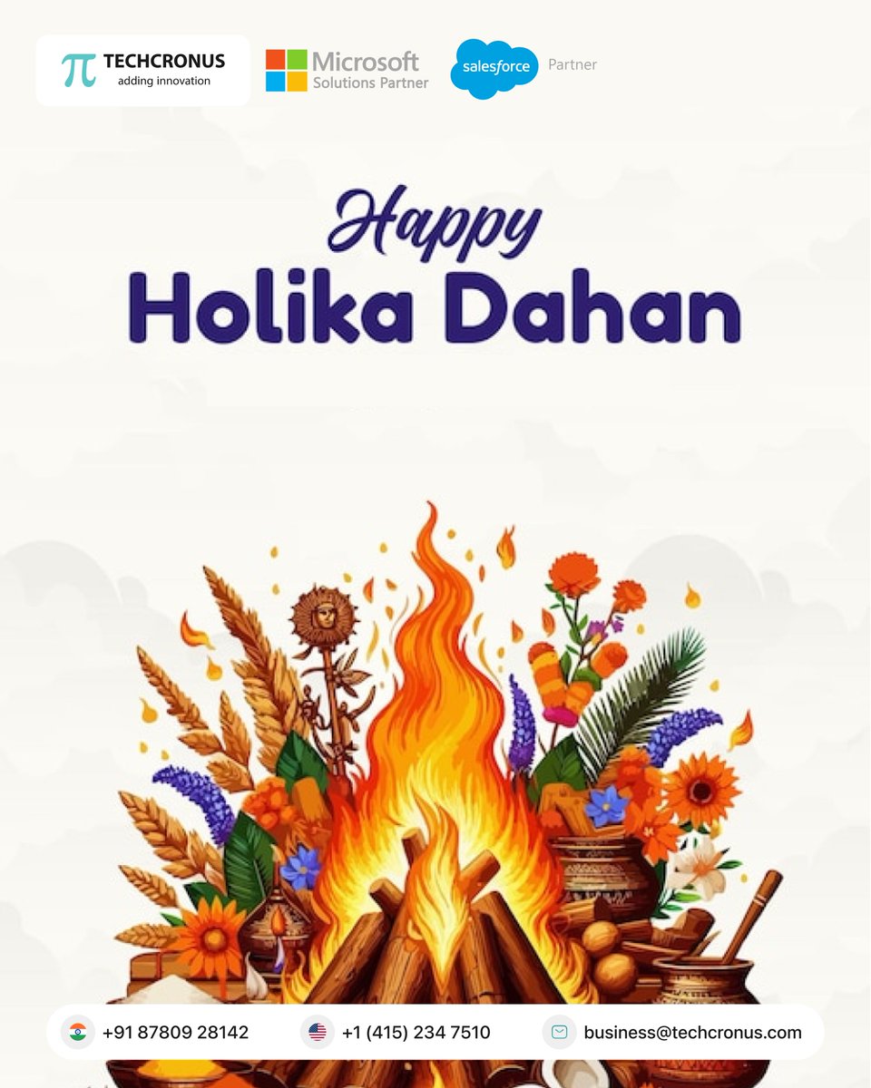This Holika Dahan, let’s celebrate the triumph of good over evil and move forward with renewed positivity and purpose. 

#HolikaDahan #FestivalOfColors #Techcronus