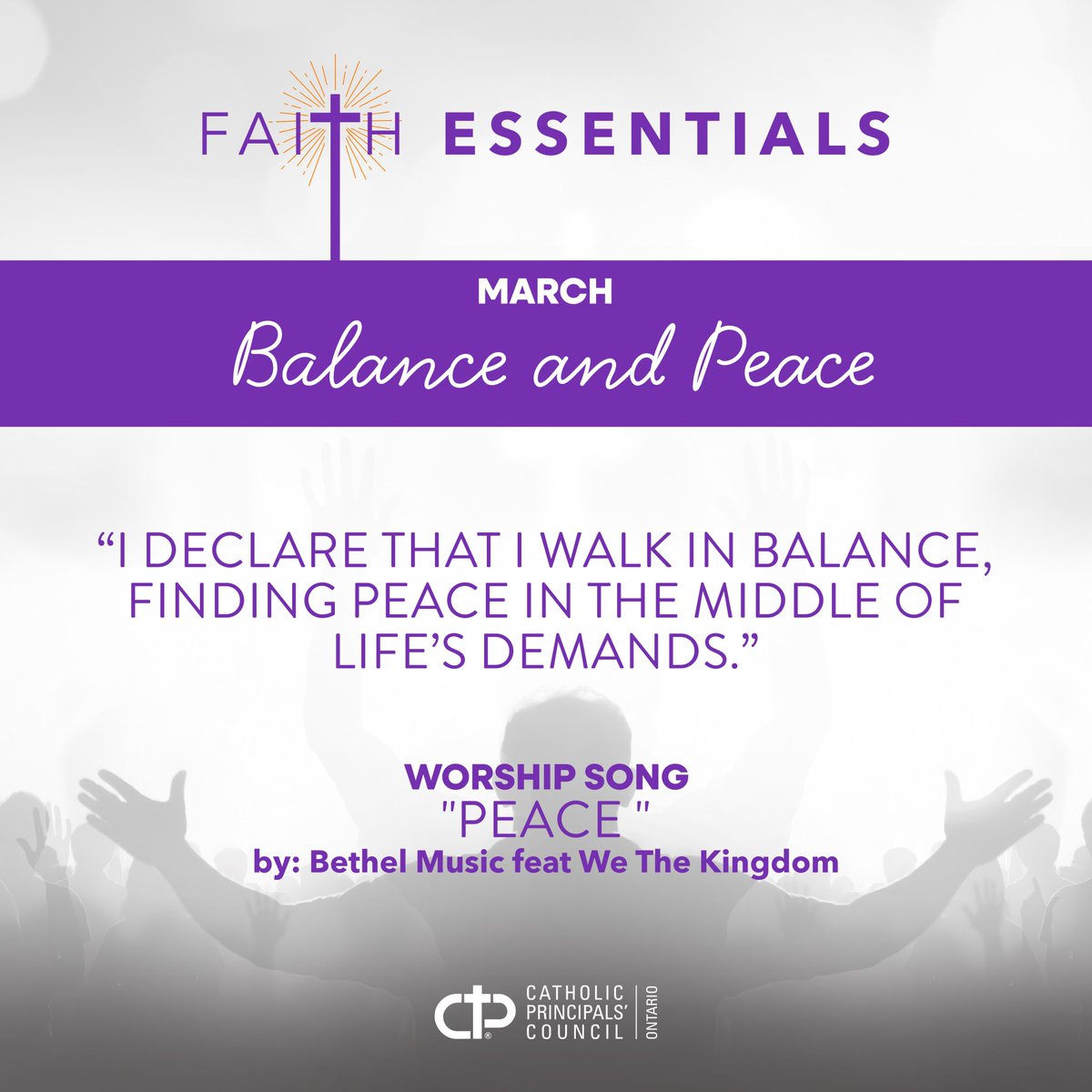 CPCOofficial's tweet photo. 🌿Deadlines. Decisions. Daily Demands. Peace is not found in the absence of responsibility, but in the presence of Christ within it.

🎵 Check March's worship song:
https://t.co/EZNK5vZ2Wr

#faithessentials #worshipsong #March2026 #Catholic #CPCO https://t.co/ixigDMMXxW