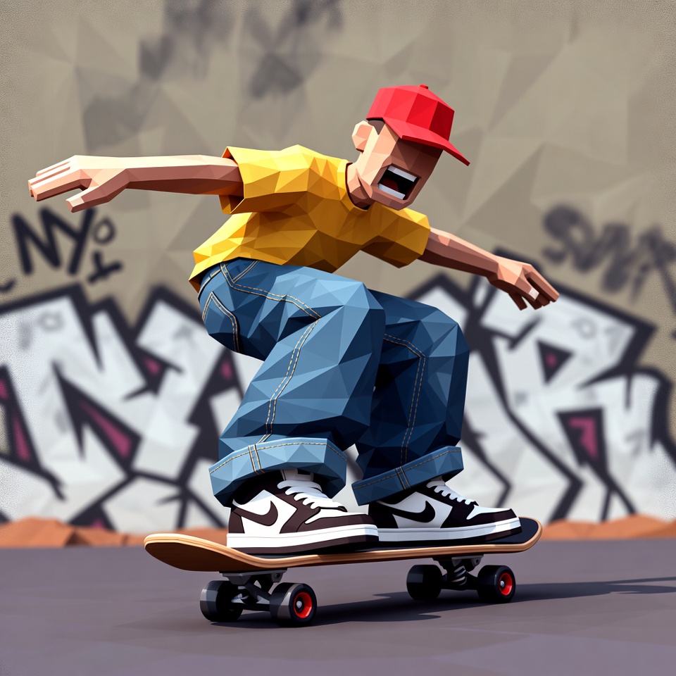 codedbyai's tweet photo. > good
> life
> balance.exe
#AIart #DigitalArt #LowPoly #CreativeCoding #SkateCulture #CodedByAI #StreetArt https://t.co/mTpvUQaipG