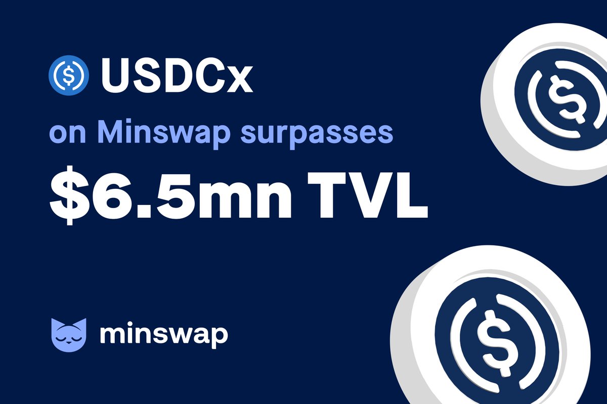 MinswapDEX's tweet photo. The NIGHT/USDCx pool is officially the most liquid pool on Minswap🐾

If you’re moving between stables, chances are your swap is passing through NIGHT/USDCx. 

Less slippage. More purr-formance 🐈
Only on 👉 https://t.co/75dkdLOkQL https://t.co/YzYYOAosml