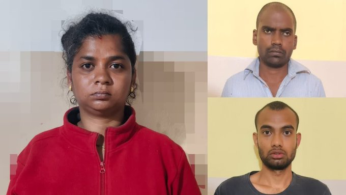 HateDetectors's tweet photo. A 40-year-old man was brutally stabbed multiple times by his live-in partner and her associates in #ManjunathNagar, police said on Monday.
The police have identified the deceased as Mohan Krishna Rao and have arrested three individuals in connection with the February 18 incident, including actress Urmila alias Bindu and her two associates, Vinay and Dhanush Gowda.
Bindu, who was living together with Mohan Rao, has acted in films like ‘Bhajarangi’ and ‘Police Quarters’. According to the police, Mohan had left his wife to live with Bindu
Deputy Commissioner of Police (DCP) North-West, D L Nagesh, said that the accused Bindu had developed a close friendship with Vinay, a lorry driver, after which they both decided to get married, which was opposed by Mohan Rao.
“Bindu developed a close friendship with Vinay, and they decided to get married. In this context, it is learned that Mohan Rao was an obstacle to their marriage and was forcing the woman to stay with him. To teach him a lesson and get him out of the way, the three together committed this crime”, DCP Nagesh said.
“Vinay is a lorry driver. He got acquainted with Bindu, and they decided to get married. Because Mohan Rao was an obstacle to this decision, he was murdered. The place of offence is the same house in Manjunath Nagar where the body was found. On that night, they made him drink, then stabbed him with a knife and suffocated him with a plastic cover over his face”, the DCP added. The victim was stabbed, gagged, and left naked, the police said.
“About three days ago, the body of a person named Mohan Rao was found in a house at Manjunath Nagar under Bagalgunte Police Station limits. When the police visited the spot, it was discovered that someone had murdered him and left the body there. In this regard, a murder case was registered, and an investigation was conducted. It was found that three people were involved in the murder. One is a woman named Bindu, and her two associates, Vinay and Dhanush Gowda. All three have already been arrested and taken into custody, and the investigation is being continued”, the DCP said.
The police investigation revealed that Bindu and her new partners had forced Mohan to take Viagra, and when he resisted, they stabbed him multiple times.
DCP Nagesh further informed, “A few months ago, about two to three months ago, Mohan Rao and Bindu told the house owner they were a couple and took the house on rent. But actually, they were not husband and wife. Both were living together. Mohan Rao had left his wife and had been living alone for a long time. Similarly, this lady was also married before and was living away from her husband”.