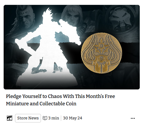 GW really looked at their 4000+ miniature catalogue and thought: 'You know what the people want for March 2026? That same Darkoath Marauder from June 2024.'

Innovation is dead and Chaos buried it. Same miniature, different year. 🙃

#WarhammerCommunity #MiniatureOfTheMonth