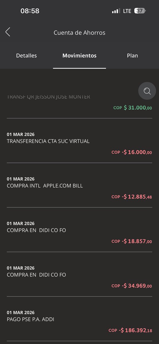 JeissonMonterr2's tweet photo. Oigan no hay banco mas RATERO   que @Bancolombia 
Cómo es posible que me saquen dinero de mis bolsillos? Me duplican las compras. Hice dos compras en Didi food y me las duplicaron. Necesito mi dinero de vuelta YA. @Bancolombia https://t.co/zaHJsB06JP