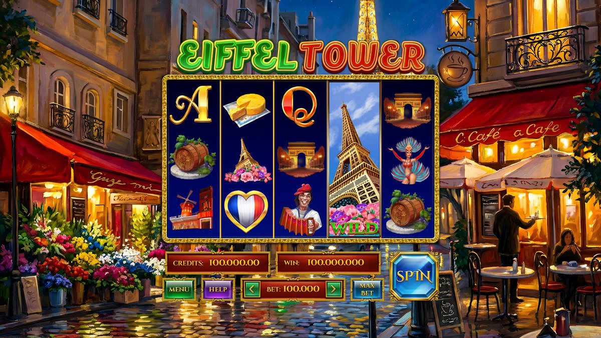Game Design Slot Machine: Eiffel Tower
slotopaint.com
Eiffel Tower is more than a slot machine—it is a stylish casino experience that combines romance, sophistication, and rewarding gameplay. 
#gamedesign #slotmachine #Artforgames #gamedeveloper #character #slotopaint