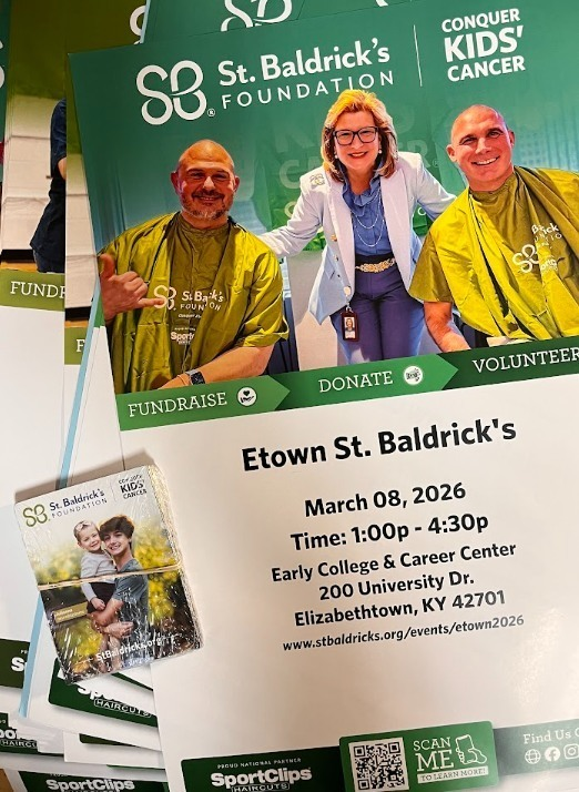 HardinCoSchools's tweet photo. Childhood cancer affects families everywhere, but our community is fighting back.

The Etown St. Baldrick's event is this Saturday at @hcsc3!  We’re proud of our volunteers and "shavees" for their incredible dedication to this cause. 

#HCSDifferenceMaker #DistrictOfOpportunities https://t.co/ILRK3kMkY1