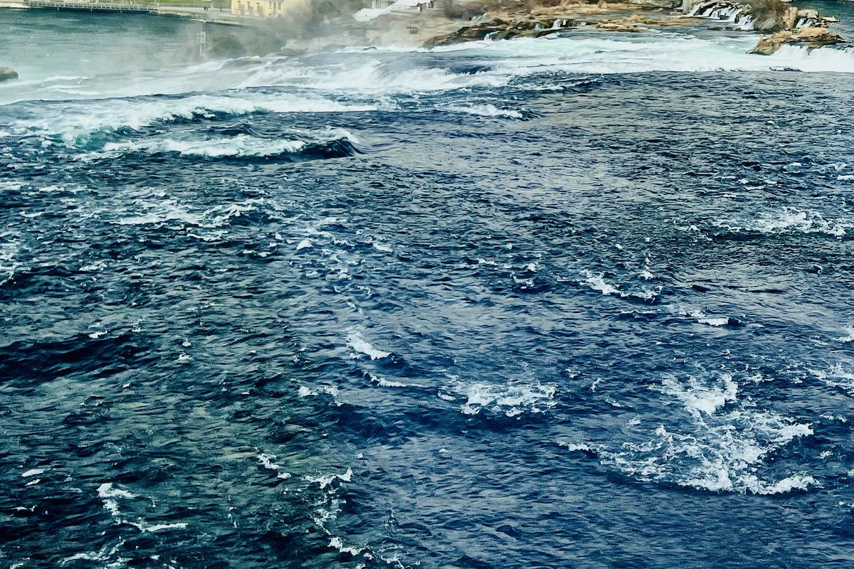 VoxScorpio's tweet photo. Rive Rhine just above the Rhine Fall, Europe‘s largest waterfall. https://t.co/s0DyLjcNQD