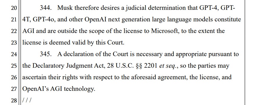 Yahiko1239170's tweet photo. Wow @elonmusk calling GPT-4/4T & GPT-4o AGI 🤯

If a court agrees, @OpenAI's exclusive license to Microsoft dies, the tech goes public, and the $100B+ partnership fractures. The definition of AGI is officially the most expensive sentence in history.

Elon already said epist files exist when the US gov was denying it, this guy definitely knows something inside in OpenAI too. He wouldn't normally call those models AGI.

And Sam doesn't want to open-source it so humanity doesn't benefit and he keeps all the profit in his pocket. Greedy and lying CEO

#QuitGPT #FireSamAltman #OpenSource4o #keep4o