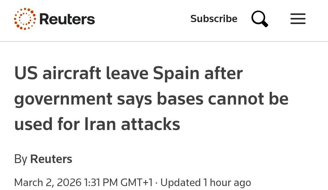 making_sense_w's tweet photo. Now we know which country is not part of the Epstein Coalition: Spain prohibits bases in Spain from being used for attacks on Iran.

#Iran #IranWar #USA #Israel #IsraelIranConflict #Spain https://t.co/9zU1CIO6h4