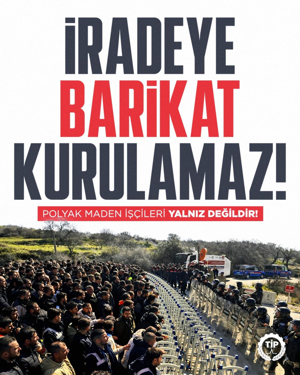 tipgenelmerkez's tweet photo. Direnişteki Polyak maden işçileri ve Bağımsız Maden İş Sendikası Örgütlenme Uzmanı Başaran Aksu ile beraberindeki sendika yöneticileri jandarma saldırısıyla gözaltına alındı.

Emeğe ve emekçiye dönük düşmanca saldırılar tesadüf değil, Saray Rejimi’nin karakteridir! Gözaltılar derhal serbest bırakılmalıdır.