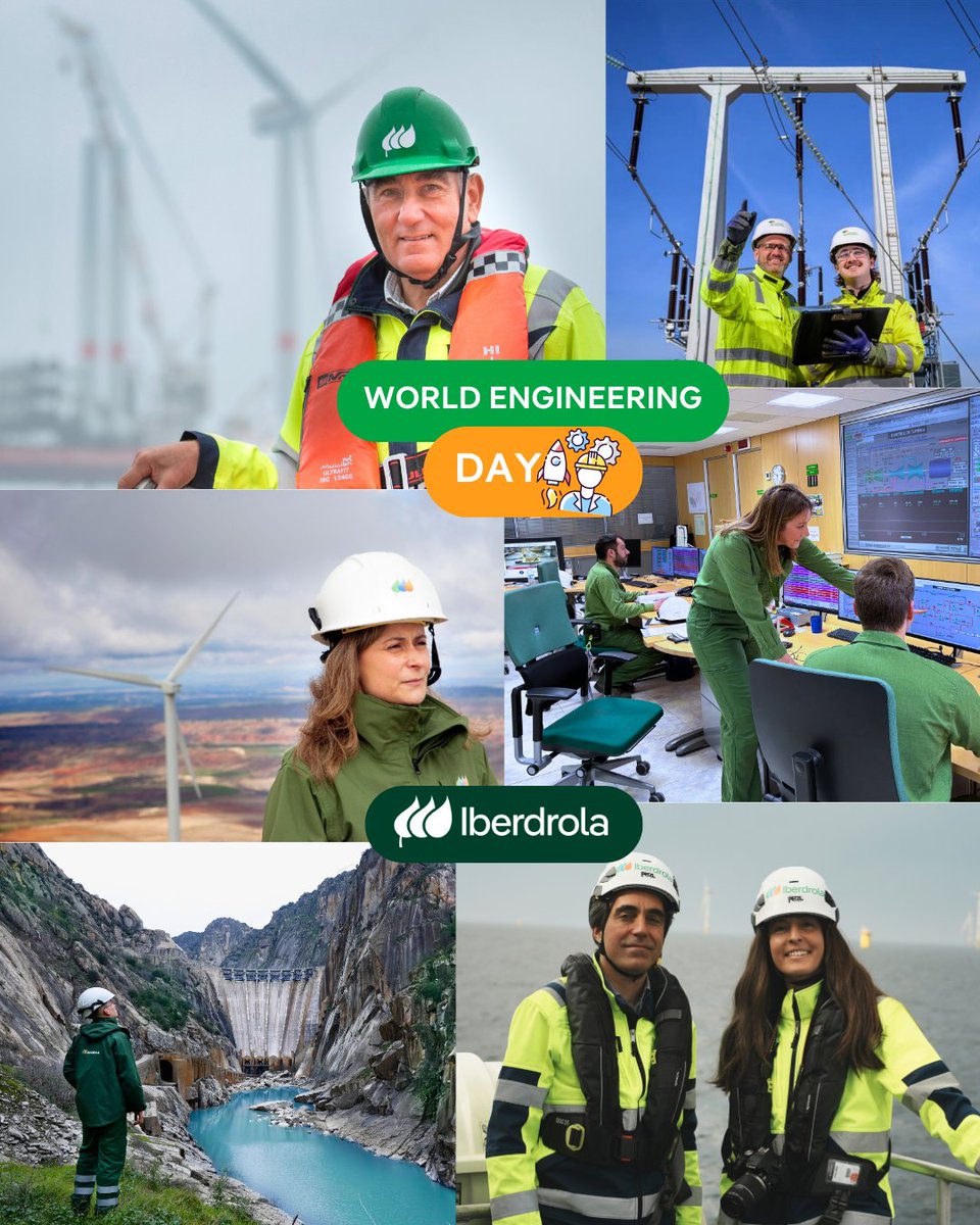 Iberdrola_En's tweet photo. Essential to building a better future 👷‍♀️

Today we celebrate engineers — driving innovation and a better world.

For 125 years, their talent has powered our growth as a global energy leader.

Happy World Engineering Day! https://t.co/LuK98gLF8X