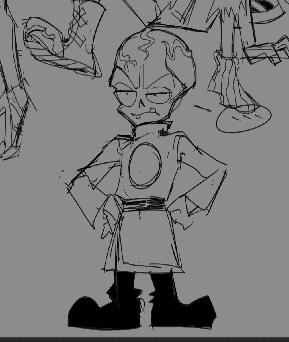 SnookerDian's tweet photo. #drzomboss #pvzgw #pvzfanart  #Pvz #plantsvszombies 
我忘了这个小家伙，现在我有一整页的僵尸！ https://t.co/UAj2bjMauA