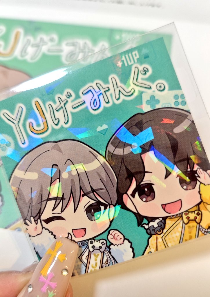 YJゲーミングのステッカー届いた！かんわいいー！！！きらきら！！✨️