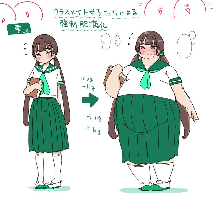 雫ちゃん強制貧乳肥満化 クラスメイト女子たちに目をつけられてしまいます お胸は全く育ちませんでした!