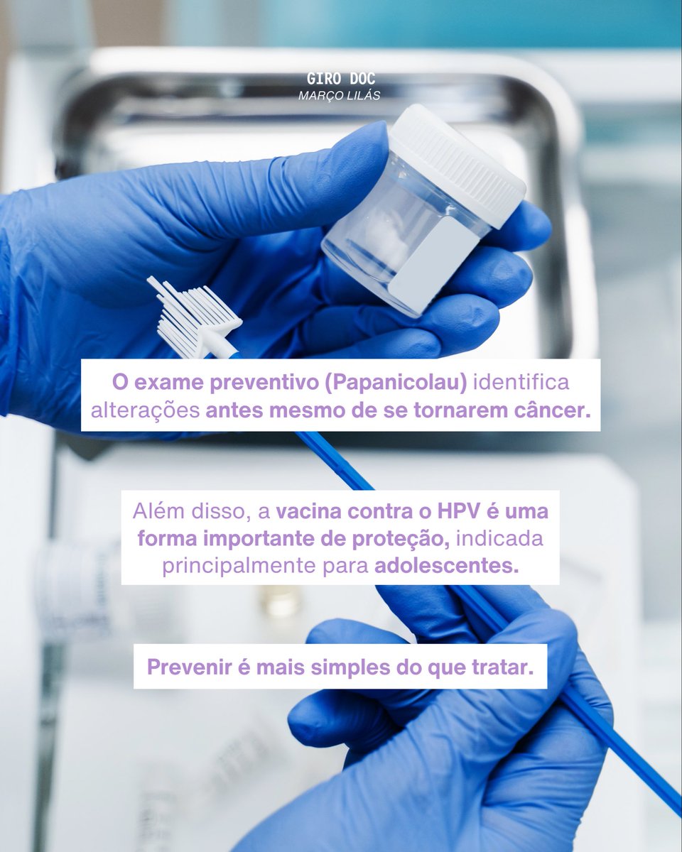 O exame preventivo consegue identificar alterações antes que virem algo mais sério.