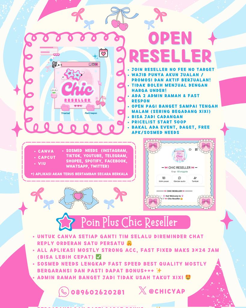 🎀CHIC ❀ OPRESS FH CANVA VIU CAPCUT SOSMED NEEDS🎀 tweet media