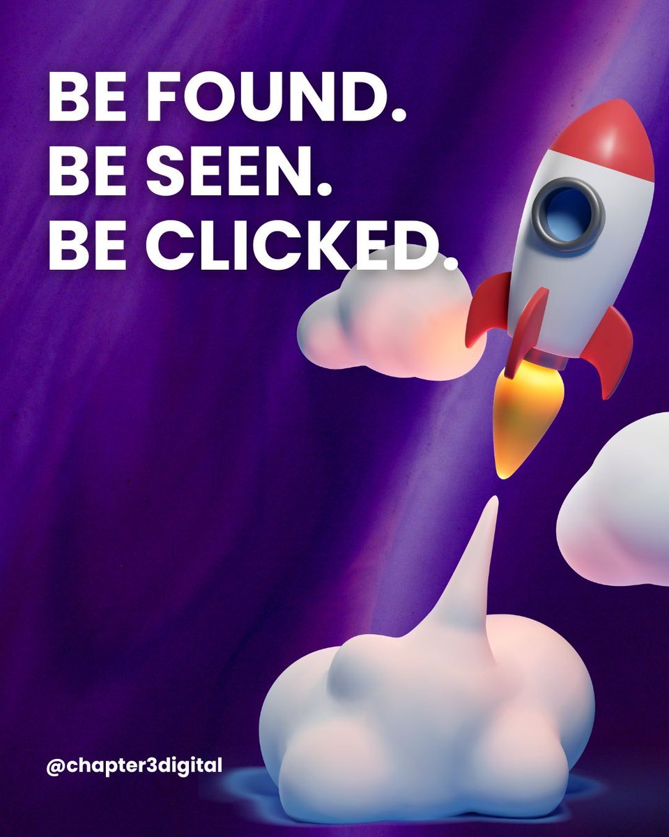 In a world where everyone's scrolling, searching &amp; skipping ads, being visible online is everything.That’s where Chapter 3 comes in. From audits to strategy, on-page optimisation &amp; content that actually drives traffic, we make sure your business isn’t just online-it’s discovered.