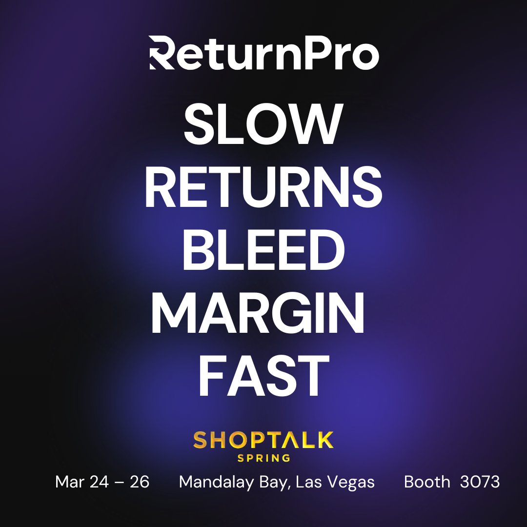 ReturnProHQ's tweet photo. 40% of consumers expect refunds immediately.
Only 2% are comfortable waiting more than a week. 

Meanwhile, every day a return sits idle: Resale value drops. Handling costs rise. Working capital stays locked.

Velocity protects margin.
Delay destroys it.

If you’re attending Shoptalk Spring,
let’s talk shop about accelerating reverse - before it costs you forward.

Book a meeting: https://t.co/OkfmSVED9e