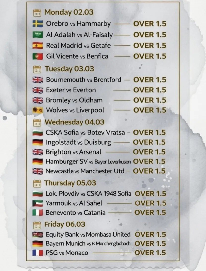 Over 1.5 one week analysis