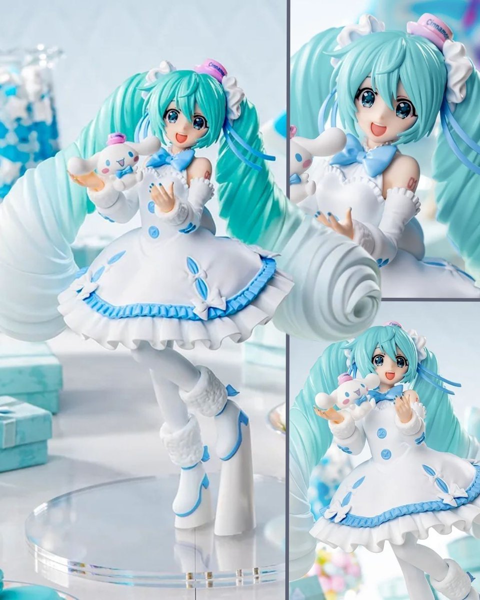Hatsune Miku x Cinnamoroll White Dress Ver.  Luminasta Figure ✨ Available at the link below!
🛑 buff.ly/Jv3ujXE
#HatsuneMiku #Cinnamoroll