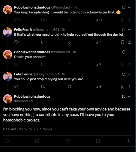 This person couldn't even block without me having to tell them to block me.  

Just like they get angry at stuff they're told to be angry about

I just love when trash takes itself out :)