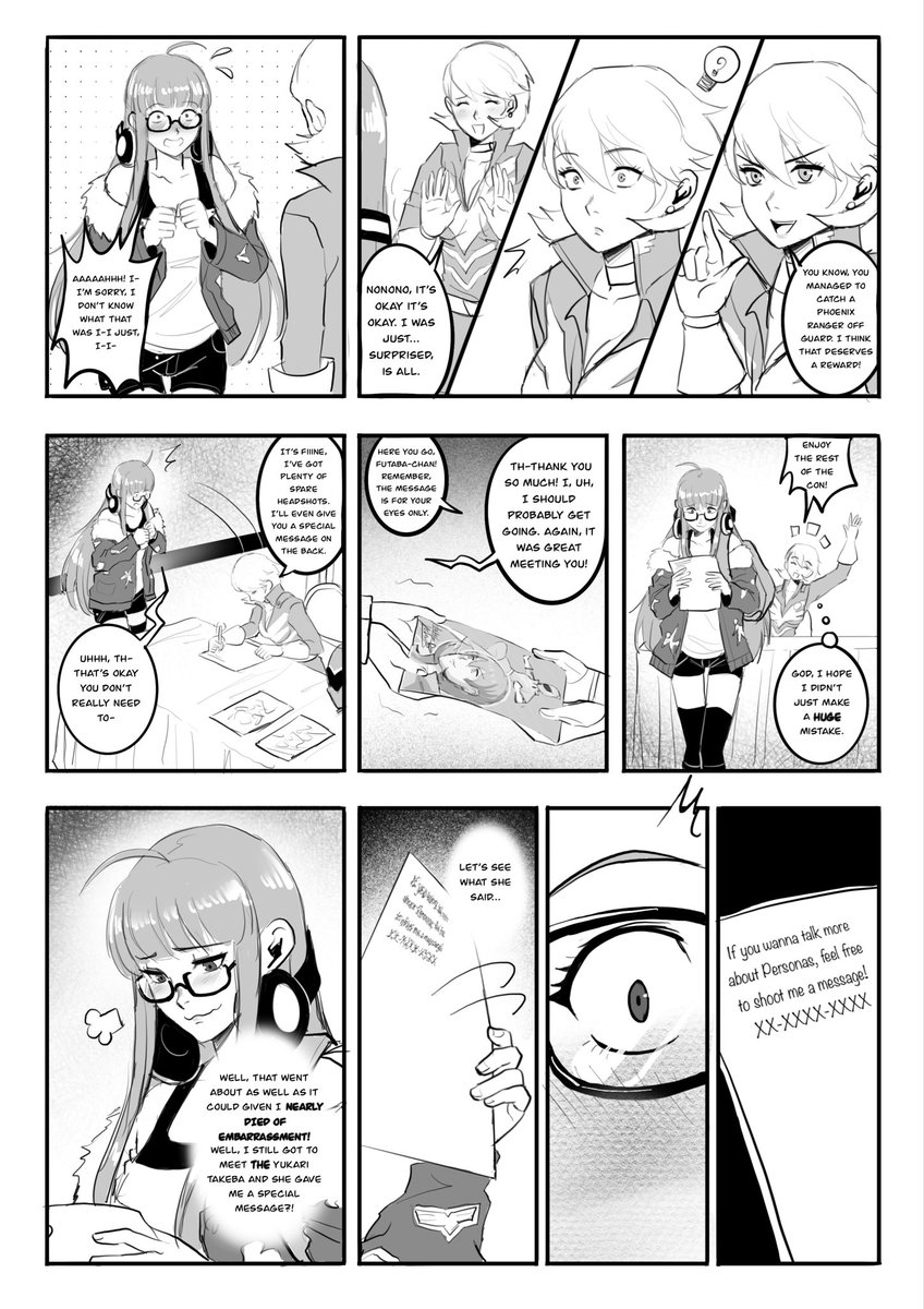 Futaba and Yukari meetup comic (part1) commissioned by <a href="/WildCard_Jr/">WildCard_Jr</a>