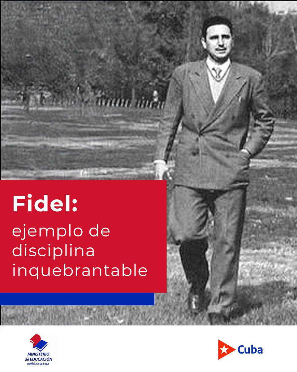 🇨🇺 ¿Cómo se forja un líder? Desde muy joven ya despuntaron en Fidel, cualidades que marcarían su futuro liderazgo. La  disciplina fue una de las características que marcaron su personalidad e  hicieron de él un hombre consagrado a la causa revolucionaria.
#ConFidelEnCadaAula