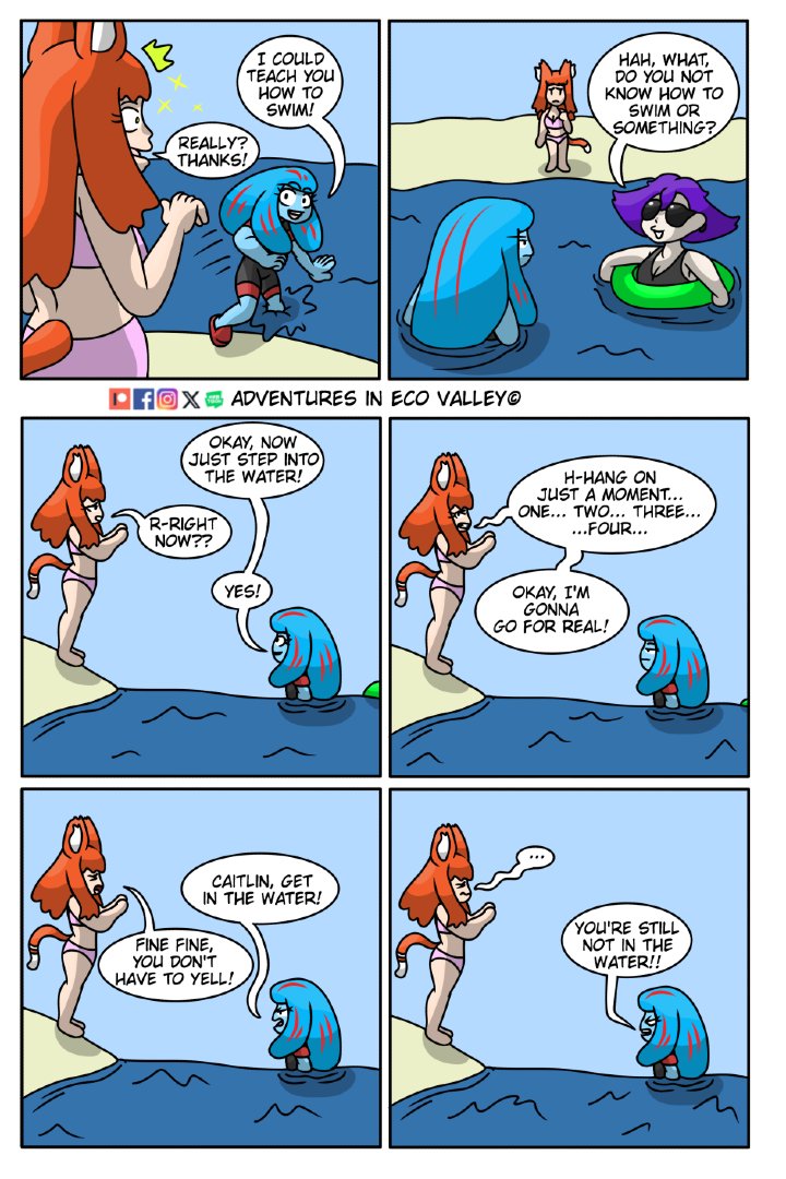 TheEcoValley's tweet photo. Caitlin's got this... Probably.

#ecovalley #comics #art #webcomic https://t.co/Z6qY7SmcH3