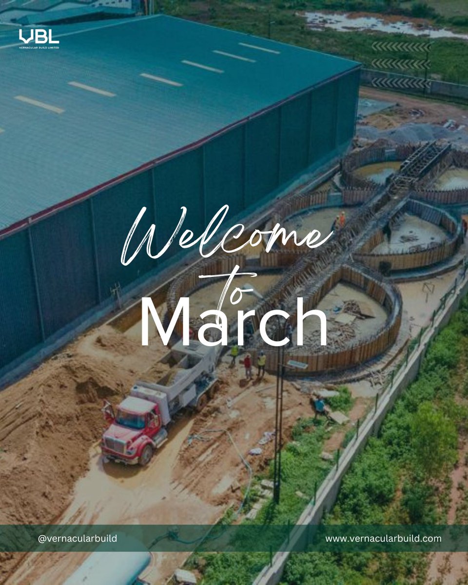 VernacularBuild's tweet photo. As we #March into the new month, we move with purpose.
At #VBL, every new month is an opportunity to elevate our standards, sharpen execution, and deliver with precision. 
Welcome to March. Let’s build forward.
 #BuildingExcellence #ConstructionNigeria #CivilEngineering https://t.co/hNwy2GVLv5