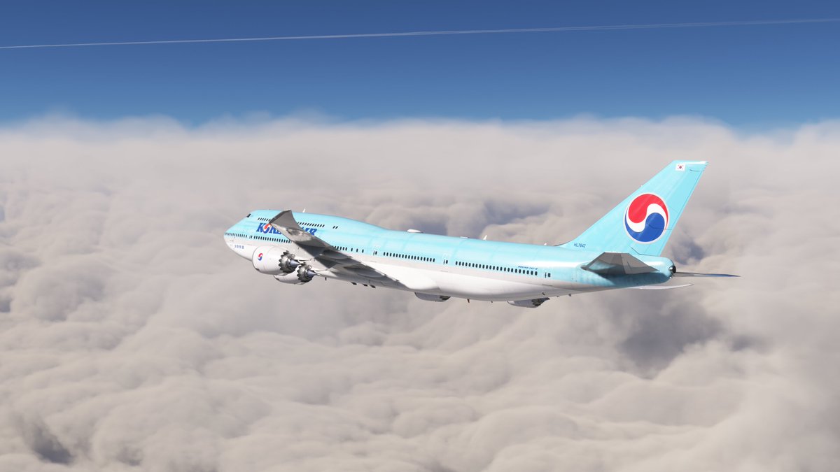 KE728 (KAL728) 🛫大阪(KIX)→ソウル(ICN)🛬 B747-8 (HL7642) 今日は