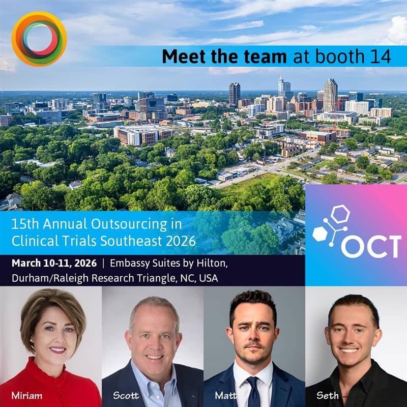 One week to go until OCT Southeast 2026 👋

Stop by booth 14 to chat with the team about how mdgroup supports clinical trials through:
✈️ Moving patients with care
🏡 Supporting patients in their homes
💳 Simplifying patient payments