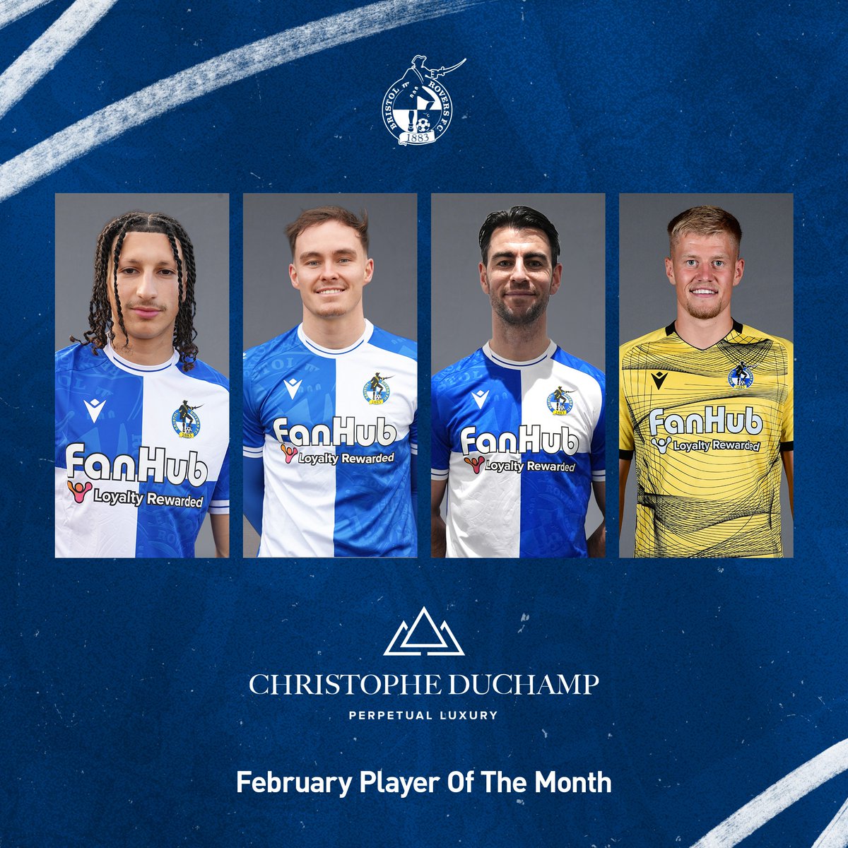 Official_BRFC's tweet photo. 👊 It's time to vote for your Christophe Duchamp Player Of The Month for February! ⬇️