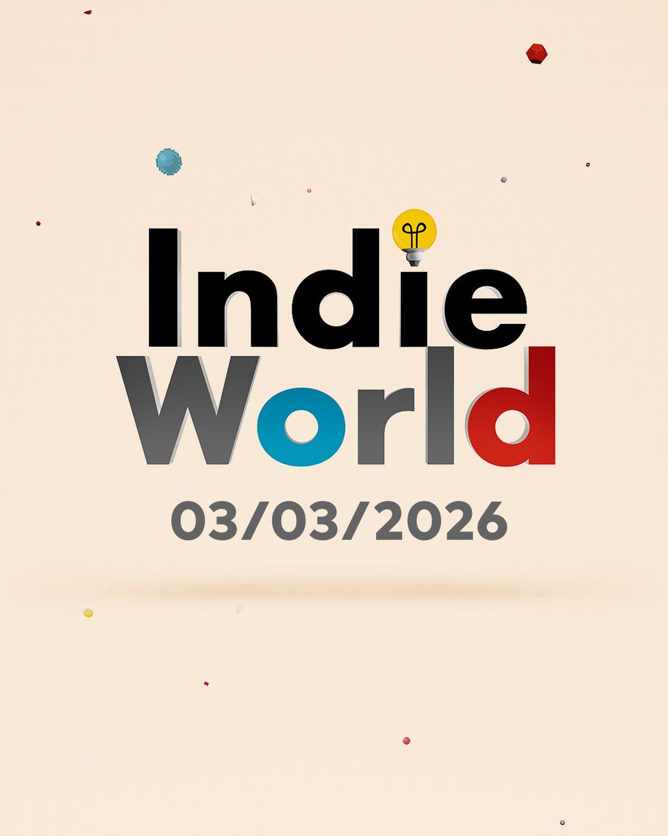 NintendoItalia's tweet photo. Seguici domani 3 marzo alle ore 15 per un nuovo #IndieWorld! Collegati per una presentazione di circa 15 minuti, piena di novità e aggiornamenti sui giochi indie in arrivo su #NintendoSwitch2 e #NintendoSwitch.

Guardala qui: https://t.co/vvjl8fBPhj https://t.co/3qaQGfTl1c