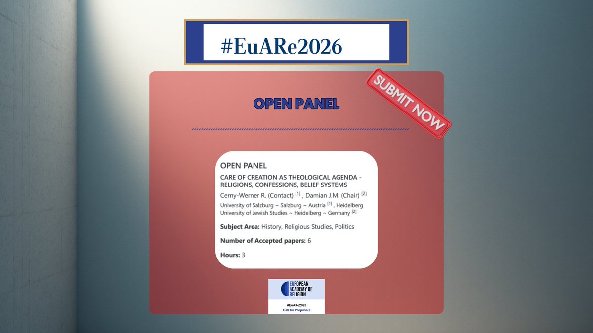 European Academy of Religion tweet media