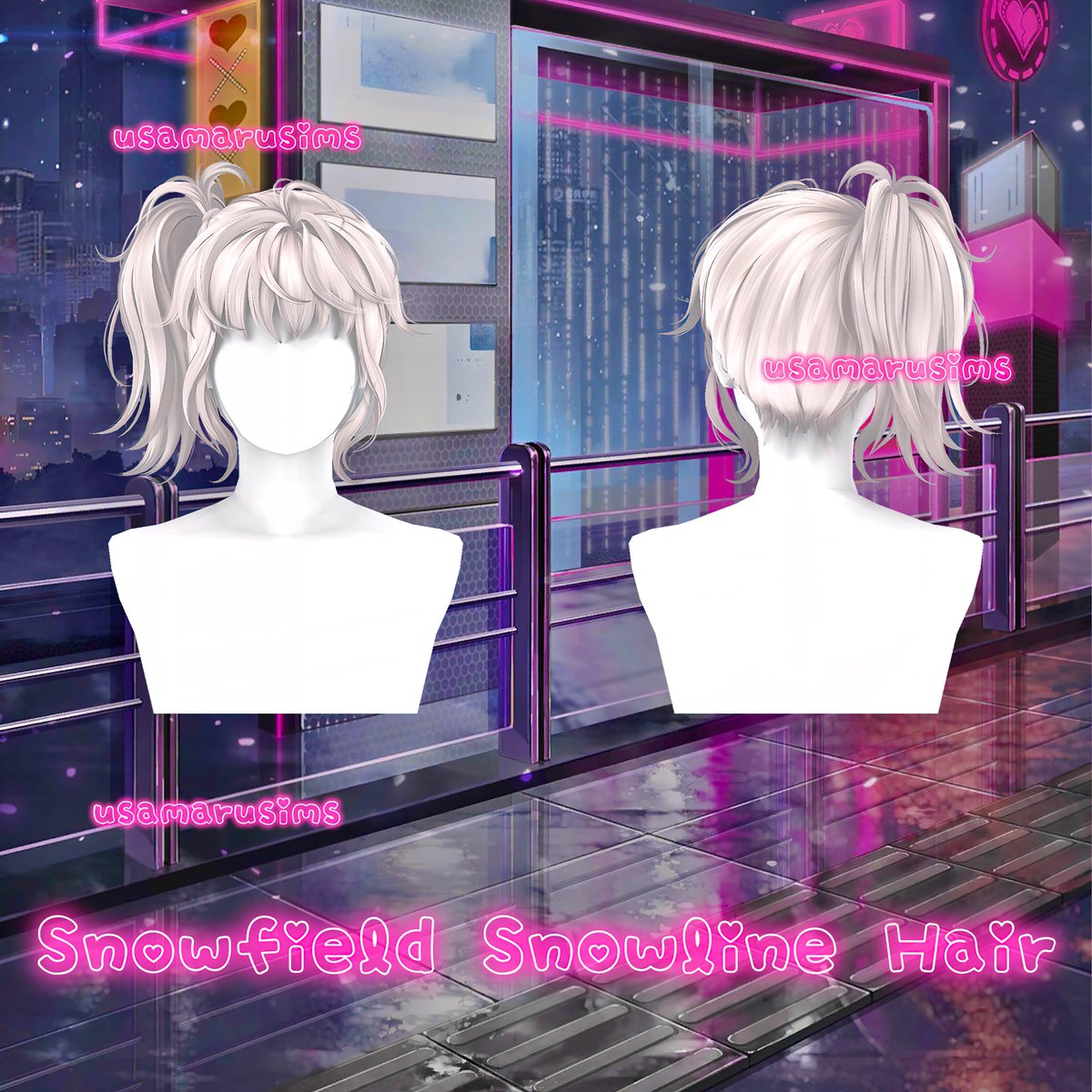 usamarusims's tweet photo. Snowfield Snowline Hair  
Posting two items this week as I will be away next week (9th March 2026)~
#Sims4 #TheSims4 #ts4 #ts4cc #シムズ4 #shiningnikki https://t.co/w43xaknOTo